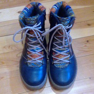 Rieker Antistress Lace Zip up Cozy Leather boots Size 36